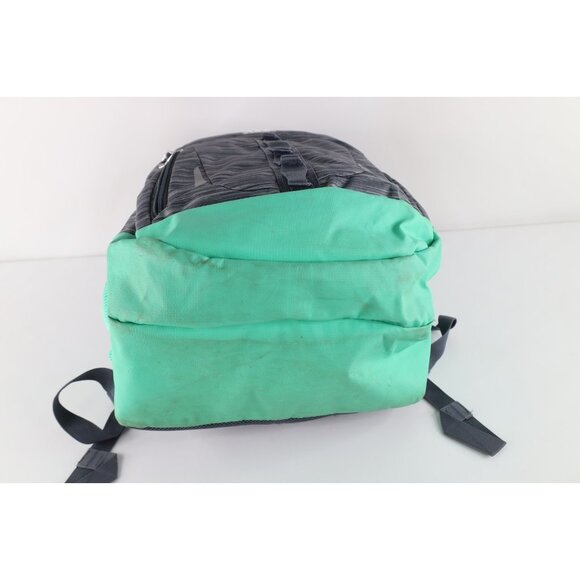 Vintage Adidas Spell Out Striped Loadspring Backpack Book Bag Carry On Gray Teal main image 14